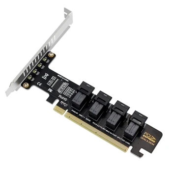 PCI-E4.0 Podijeliti Karticu PCIE X16 do 4-luke U. 2 NVME SFF-8643 SFF-8639 Proširenje Karticu