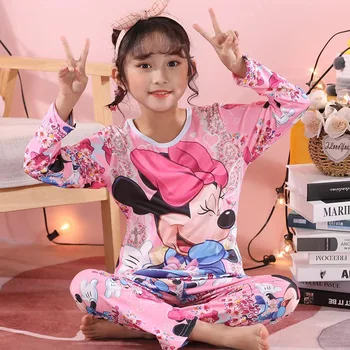 Disney Minnie Elsa Anna Smrznute Pidžamu Postavlja Crtani Otisak Nightwear Pijama Djeca Odjeću Sleepwear Bebu Pidžami Djevojci Odjeću