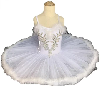 Klasični Balerina Ples Haljinu Kostime Dijete Dijete Devojka Bijele Profesionalni Malo Labuđe Jezero Gimnastiku Kazalištu Balet Haljinu