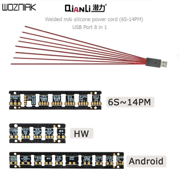 Qianli mAi Čizmu Moć Kabl Za iPhone 6~14 Pro Max/Android Telefon Matičnu ploču Baterija Vežite Popraviti Test Silikonske Moć Kabl