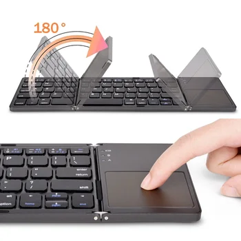 Bežični Rasklapanje Tastaturu Bluetooth Tastaturu Sa Touchpad Za Prozore, Android, IOS,Telefon,Multi-Funkcije Dugme Mini Tastaturi