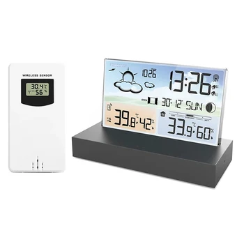 Multifunkcionalni Digitalni Vrijeme Stanicu Prognoza Alarm Zatvorenom Vanjski Senzori Temperature Vlažnost Metar Kalendar