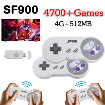 SF900 Ručnim Igrač 4700 Igre Retro Konzolu 4GB HDMI-kompatibilni 2.4 G Bežični za Sega Mega Vozim