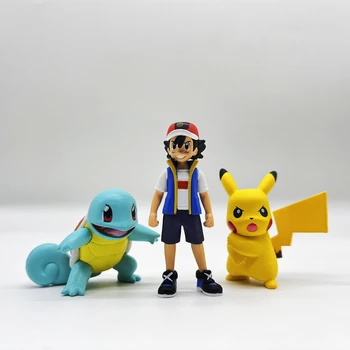 XQYJ TAKARA MOM Pravi Pokemona Figurice Animaciju Mač Štit Sunca & Mjesec Pikachu Mew Snorlax Action Model Igračke Deci Dar