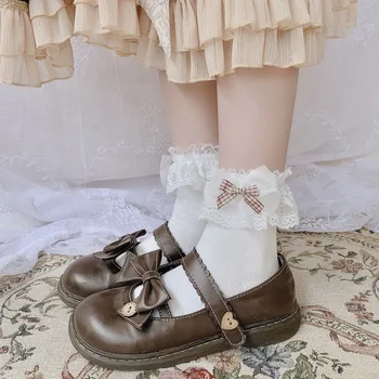 1 Par Lolita Stil Čarape Djevojačko Divna Žena Čipke Kratak Čarape Ljeto Slatko Slatka Zezne Lukove Pamuka Princeza Čarape Visokog Kvaliteta