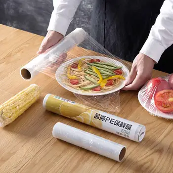 1 Roll Kuhinji Jasno PE Folije Držati Film Hranu Skladište Plastične Umotati Roll Voće Povrće Pokriti