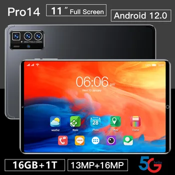 Globalno Verzija Novi Tablete Blok Pro 14 11Inch 16GB+1T 13MP+16MP Kameru Android 12 8000mAh Google Igrati Dvojno SIM Bluetooth WIFI