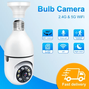 2.4 G&5G Wifi Kameru 5MP Otvorenom Bežične KAMERE IP E27 4X Digitalni Zoom Kući Nadzor Pametan za Praćenje Bezbednosti Zaštitu Noć
