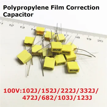 20PC Polipropilen Film Kondenzator 100V 102J100 152J100 222J100 332J100 472J100 682J100 103J100 123J100 V 1.5/2.2/3.3/4.7/6.8/g. nf-a
