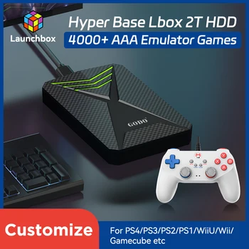 Launchbox 2T Igru Hard Disk za PS4/PS3/PS2/Wii/WiiU/GAMECUBE itd sa 4000 3D/PC Igre Prenosni igraću Konzolu Za Laptop