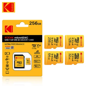 KoDak Mikro SD Kartice 32GB 64GB memorijsku Karticu 128GB Srednje Brzine 256gb U3 V30 UHS-ja Razredu 10 Flash Karticu cartao de memoria Za Telefon